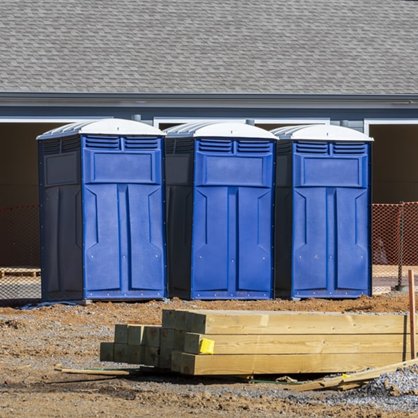 what is the expected delivery and pickup timeframe for the portable toilets in Brazos Country Texas